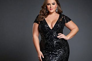 Black-Sequin-Plus-Size-Dress-1
