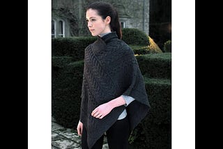 100-merino-wool-aran-cable-pattern-poncho-charcoal-colour-1