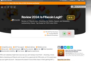 Review 2024: Is Fifacoin Legit? Unveiling the Truth on FIFA Coin Shopping