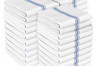 Zeppoli Classic 30-Pack Natural Cotton Kitchen Towels | Image