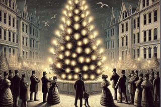 On December 22, 1882, Edward H. Johnson lit up the first electrically illuminated Christmas tree, dazzling a world accustomed to candle-lit trees. This Edison protégé's bright idea sparked safer, festive nights.