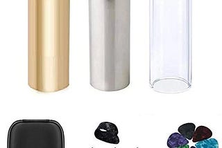 be-valiant-guitar-slide-set-of-1-glass-slide-1-steel-slide-and-1-brass-guitar-slide-bonus-6-pcs-guit-1