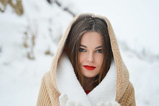 a beautiful Russian woman staring into the camera