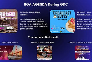 GDC 2024- The BGA Agenda of Epic Web3 Gaming Events & Activities