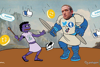 David vs Goliath; web3 vs web2 social media.