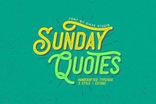 Sunday Quotes Font