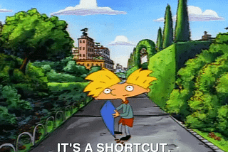 hey arnold gif saying it’s a shortcut