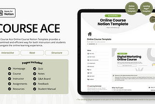 Course Ace by Small Wins  | Elcovia Marketplace | Notion Templates | Notion Creators