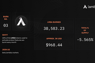 LMDA Token Burn — March 2023