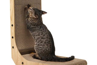 L-Shaped Cat Scratcher Pad: Eco-Friendly & Durable Wall Mounted Scratcher and Lounge for Cats | Image