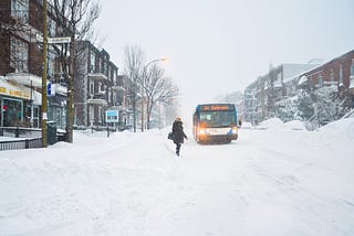 Winter Bus Stop Life Hack: A Tiny Story