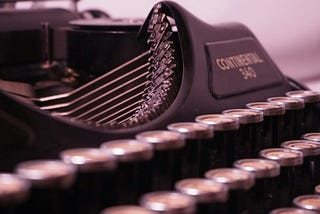 photo of antique typewriter