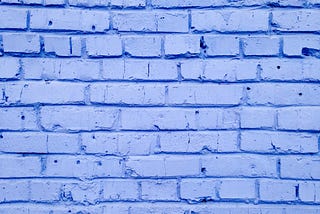 Blue brick wall