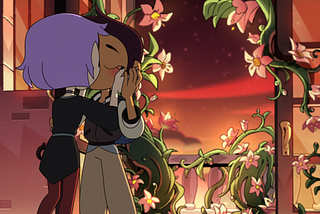 Amity and Lus kiss in The Owl House