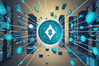 A network of interconnected blocks with various sizes and shapes, symbolizing the complex tokenomics of Cardano