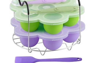 Instant Pot Accessories Set: Egg Bites Molds, Steamer Rack, and Spatula for Healthy Breakfast | Image