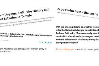 The Sabarimala Case: A ladder to pseudo-feminism