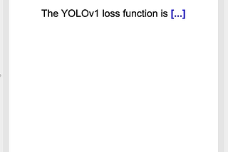 YOLOv1 network — the main points/most important concepts to remember