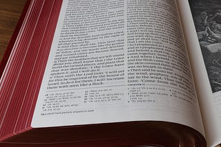 A book showing footnote citations — used for decoration only