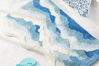 dyefury-blue-ocean-wave-bath-mat-cute-funky-bathroom-rugs-for-coastal-beach-nautical-themed-decor-no-1