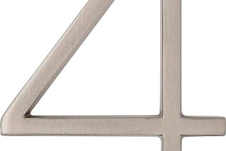 Distinctions Brushed Nickel 5-in Flush Mount Mailbox Numbers | Image
