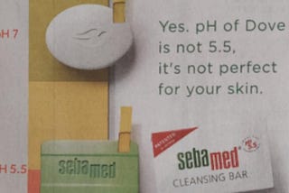 Ad wars — Sebamed vs Soap Brand leaders