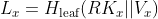L_x=H_{\text{leaf}}(RK_x||V_x)