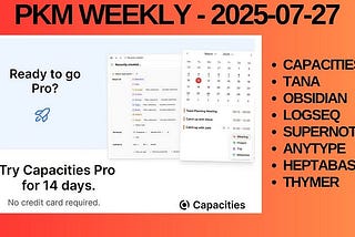 PKM Weekly — 2025–07–27