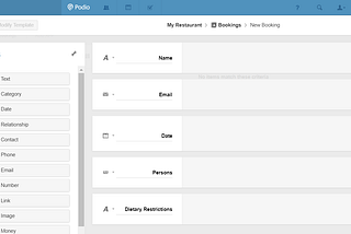Use case: Podio form to update existing items