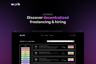 Announcing w3rk: Decentralized freelancing & hiring.