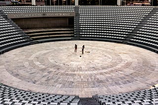 Date is July 2015. Place is the Konya Culture Center. This is the amphitheatre in the garden.