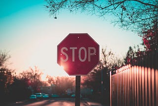 A stop sign