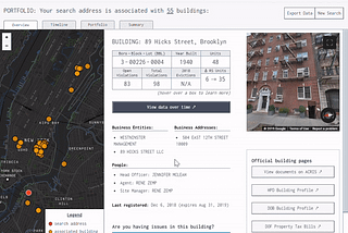 Who Owns What Timeline feature: tracking landlord behavior over time