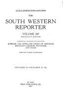 The South Western Reporter | Cover Image