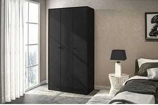 polifurniture-denmark-71-in-3-door-bedroom-armoire-with-shelves-hanging-rod-black-wood-1