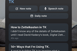 25 Ways That I’m Using TK