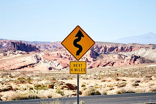 a signpost in the desert