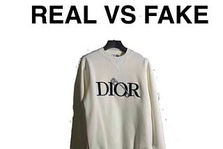 Real vs Fake: Dior judy blame sweatshirt