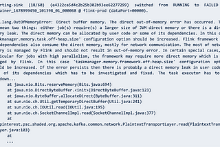 out-of-memory stack trace