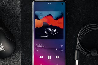 spotify app opened on phone