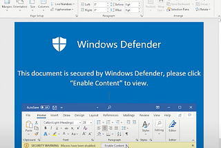 How does a malicious attacker embed malware in a document and fool a victim to infect their PC?