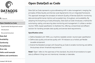 Data Quality of Service (DataQoS) as Code — Reusable Component