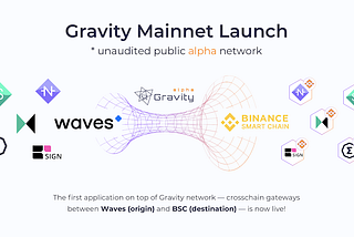 Gravity Mainnet Alpha Launch with Waves/BSC as target chains