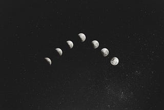 Moons in a V formation