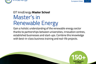 Master’s in Renewable Energy — EIT InnoEnergy Master School