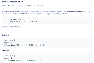 Solving The Leetcode Question Fibonacci Number