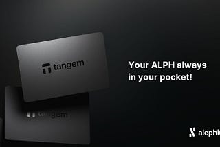Ví Tangem Chính Thức Hỗ Trợ Alephium