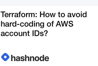 Terraform: How to avoid hard-coding of AWS account IDs?