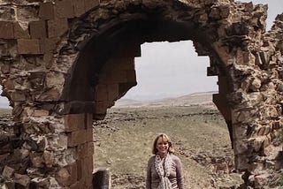 Franci Neely at the Ruins of Ani in Turkey.