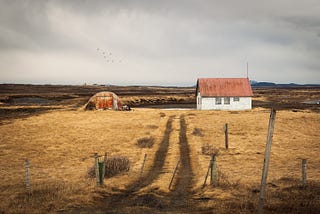 house in desolate countryside